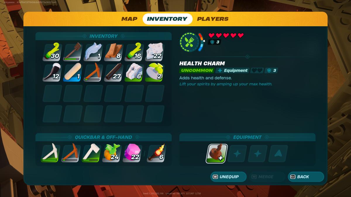LEGO Fortnite Health Charm